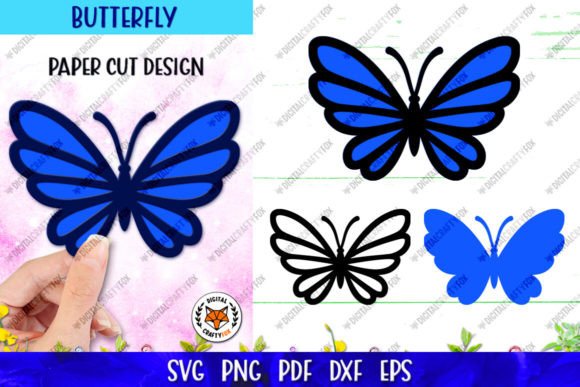 3D Butterfly Paper Cut SVG, Butterfly