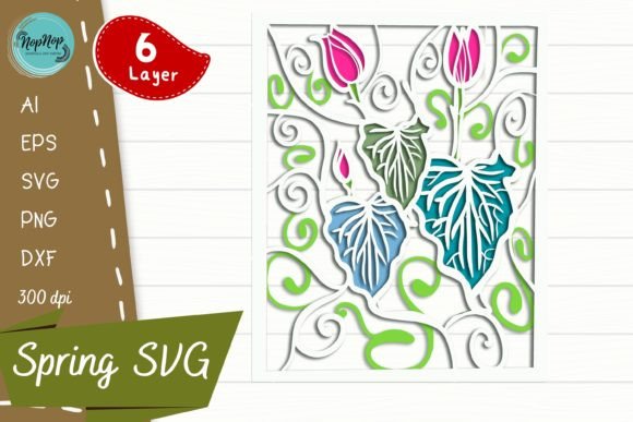 3D Flower Picture Frame 3D SVG