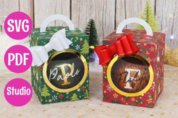 3D SVG Christmas Ornament Boxes