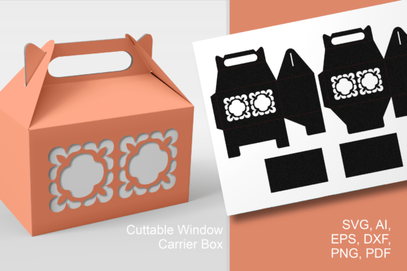 Bloom Block Cutout 1 Gable Box Template