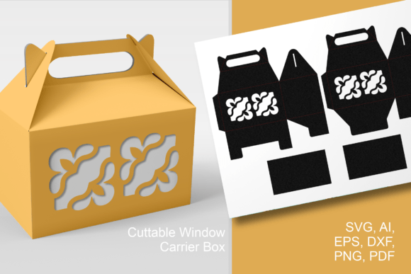 Bloom Block Cutout 2 Gable Box Template