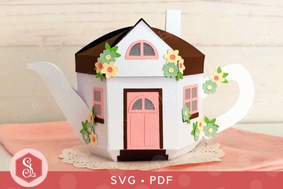 Cottage Teapot Box: 3D SVG for 3D Houses