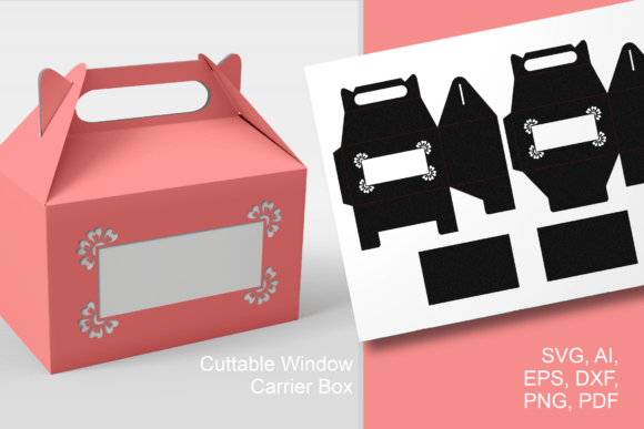 Flower Corner of the Window Gable Box 3D SVG Gift Boxes