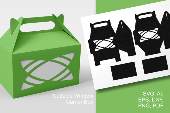 Geometric Decor Gable Box Template SVG