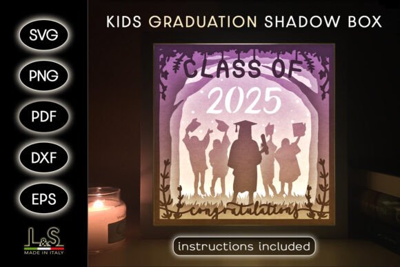 Girl Kid Graduation Shadow Box Svg