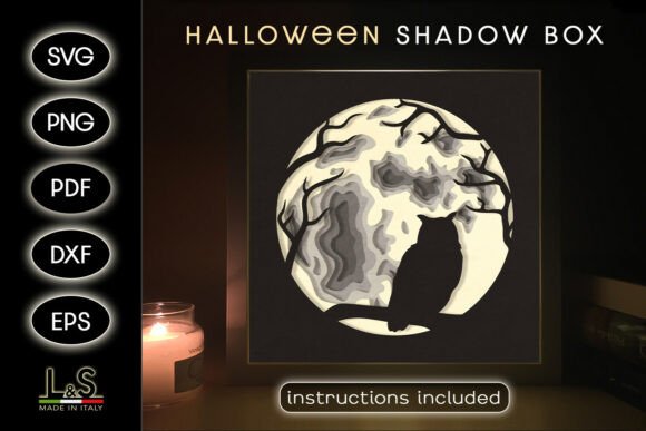 Halloween Owl Shadow Box Svg