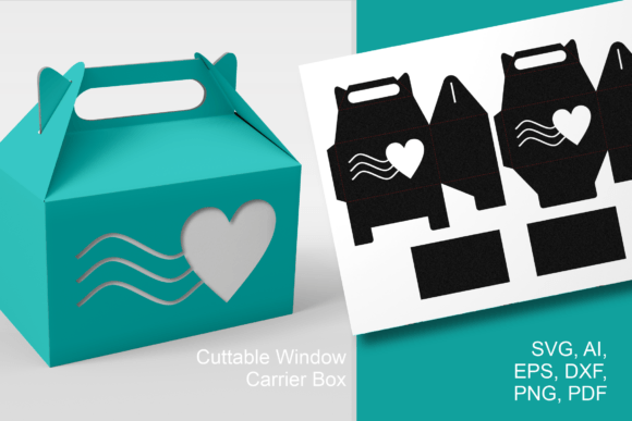 Love Seal Window Gable Box Template SVG