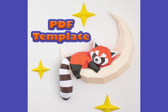 Red Panda on the Moon PDF Template
