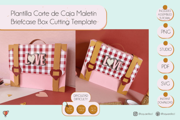 Valentines Briefcase Box: 3D SVG Freebies Review