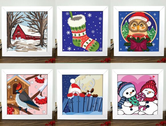 Winter Christmas Paper Cut Bundle